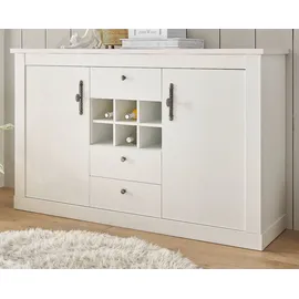 furn.design Sideboard 166 x 100 cm Weiß / Pinie