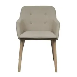 vidaXL Esszimmerstühle 4 Stk. Beige Stoff und Massivholz Eiche