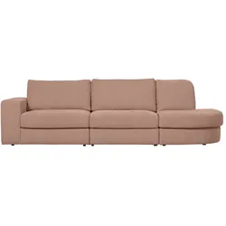 Sofa Family aus Webstoff Rechts, Rosa