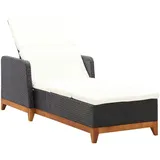 vidaXL Sonnenliege  200 x 70 x 90 cm schwarz