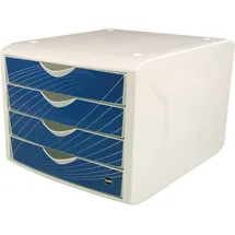 Helit Schubladenbox Chameleon 4-tlg. blau