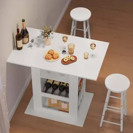 Woltu Bartisch 105 x 94 x 68 cm Weiß