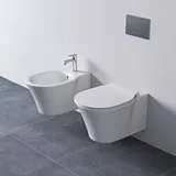 Ideal Standard Connect Air Wand-Bidet E2335MA mit Hahnloch, 36 x 54 cm, weiß mit Ideal Plus