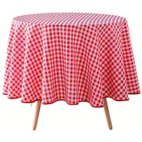 douceur d ́intérieur Tischdecke Douceur d'intérieur Vichy Ø 180 cm Rot