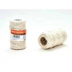 Baumwollkordel Naturkordel Paketschnur Bindfaden Bastelkordel 100g 20m x 3mm auf Hülse für Verpackung Basteln Deko Haushalt Garten