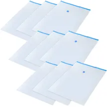 ideoon home Ideoon, Kleidersack + Hängeaufbewahrung, 9er-Set platzsparende Vakuumbeutel XL, 80 x 120 cm, Kompression mit dem Staubsauger,