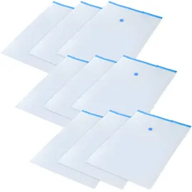 ideoon home Ideoon, Kleidersack + Hängeaufbewahrung, 9er-Set platzsparende Vakuumbeutel XL, 80 x 120 cm, Kompression mit dem Staubsauger,