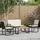 vidaXL Gartenmöbel Set 4-tlg. Schwarz/Cremeweiß