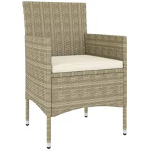 vidaXL 5-tlg. Garten-Lounge-Set Poly Rattan Beige