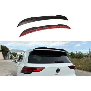 Motordrome Dachspoiler (Spoiler Cap) kompatibel mit Volkswagen Golf VIII (CD1) GTI / R 2020-2024 (ABS Schwarz glänzend)