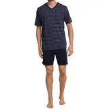 SCHIESSER Schlafanzug kurz V-Ausschnitt - Nightwear Set, Dunkelblau_159617, 3XL