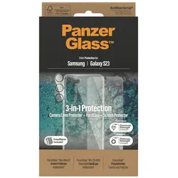 PanzerGlass 3-in-1 Schutz-Set für Samsung Galaxy S23 PicturePerfect-Kameraschutz, HardCase-Schutzhülle und Displayschutzglas