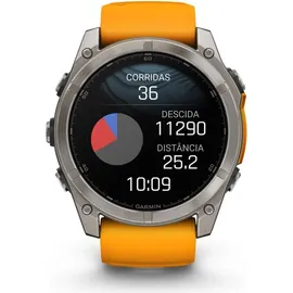 Garmin fenix 8 AMOLED 47 mm sapphire, graphit / titanium titan mit QuickFit Silikon-Armband 26 mm