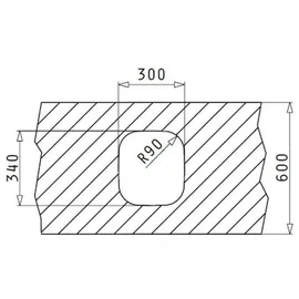 PYRAMIS Iris 30 x 34 cm UB edelstahl poliert + Handbetätigung