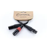 Cordial XLR Y-Adapter 1x XLR-Buchse 3 polig / 2x XLR-Stecker 3 polig 0,30m (ECL EY0.3FMM)