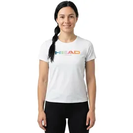 Head Racket Head Rainbow T-Shirt Women, White