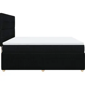 vidaXL Boxspringbett 180 x 200 cm Schwarz