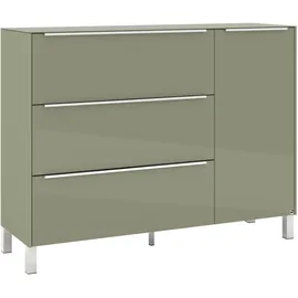 Set One by Musterring Sideboard Reno (1 St), Mit Vierkantfuß in diversen Farben, 106 cm Höhe & Farbauswahl grün