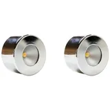 Kalb Material Für Möbel LED Unterbauleuchte, Mini-Star, chrom, warmweiss, 2er SET