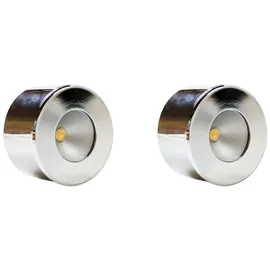 Kalb Material Für Möbel LED Unterbauleuchte, Mini-Star, chrom, warmweiss, 2er SET