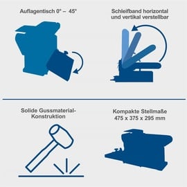 SCHEPPACH Band- und Tellerschleifer BTS900 150mm Weiterentwicklung BTS800 18tlg.