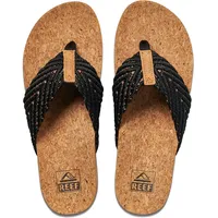 Reef Damen Cushion Strand Flipflop, Black/Natural, 37.5 EU - 37.5 EU