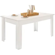 furn.design Esstisch weiß Holzwerkstoff, Nachbildung,Pinie, 90x76x160 cm, Esszimmer, Tische, Esstische