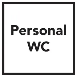 Aufkleber I Türschild Personal-WC, Folie, selbstklebend, 150x150mm