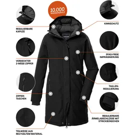 G.I.G.A. DX by killtec Damen Mantel GW 22 WMN PRK, schwarz, 48,