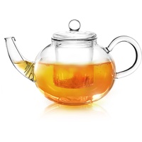 Impolio Teekanne mit Siebeinsatz aus Glas/Hitzebeständig aus Borosilikatglas/Teeservice/Teekanne Glas(900ml), Teekanne aus Glas mit Siebeinsatz, Der Teebereiter für jede Jahreszeit.