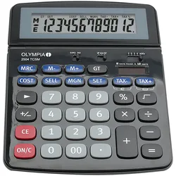 Olympia 2504, Desktop, Finanzrechner, 12 Ziffern, Batterie/Solar, Schwarz, Blau,