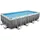 BESTWAY Power Steel Frame Pool Set 488 x 244 x 122 cm inkl. Filterpumpe grau Rattanoptik