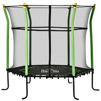 Homcom Mini-Trampoline 163,5 cm inkl. Sicherheitsnetz grün