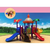 Garten Kinderbereich Kletterturm Spielturm mit Rutschen Spielhaus