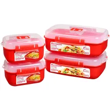 Sistema Frischhaltedose rechteckig rot 4 x 1,25 l