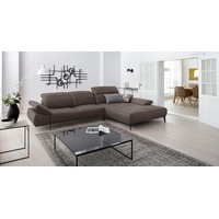 W.Schillig Ecksofa »levi«, inklusive Kopfstützenverstellung & Seitenteilverstellung, Breite 344cm braun