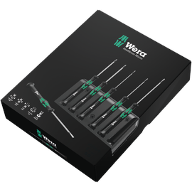 WERA 2035/6 A Elektroniker-Schraubendrehersatz + Rack, 6-teilig