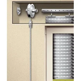Schellenberg Schnurführung Rollladen für Rollladen-Schnüre bis 5 mm Durchmesser Weiß