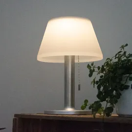 Expo Börse 2er Set LED Solar Tischleuchte, Kunststoff, weiß, Höhe 28 cm