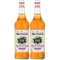 Monin LE MIXEUR Pornstar Martini Mix Konzentrat (1 x 1,0l) - Cocktail Konzentrat mit Passionsfrucht, Limette & Vanille, für Pornstar Martini & Mocktails, Barqualität für Zuhause & Gastronomie