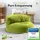 Green Bean Indoor Grün, Textil, Füllung: EPS Mikroperlen,Styroporkugeln,Styroporkugeln, Rund, 90x50x50 cm, Hergestellt in Deutschland, Gartenmöbel, Outdoor-Sitzsäcke