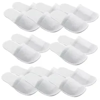 Healvian 8 Paar Einweg Hausschuhe Rutschfest Universelle Größe Leichte Spa Und Hotelpantoffeln Für Gäste Reisefreundliche Hygienische Gästepantoffeln - Small