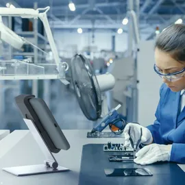 Durable Tablet Holder Table XL für Samsung Galaxy Tab, Medion LifeTab Silber