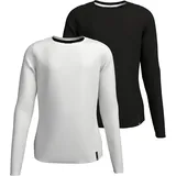 H.I.S. H.I.S »2er Packung Shirts aus Rippware« Packung, 2, 2 Stk. NEU: H.I.S für TEENS! 2er Pack Basic Langarmshirts schwarz