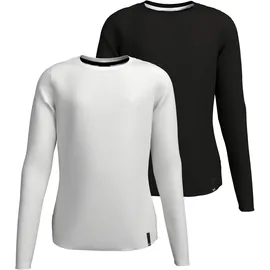 H.I.S. H.I.S »2er Packung Shirts aus Rippware« Packung, 2, 2 Stk. NEU: H.I.S für TEENS! 2er Pack Basic Langarmshirts schwarz