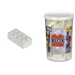 Simba 104118915 - Blox Steine in Dose, Konstruktionsspielzeug, 100, weiß