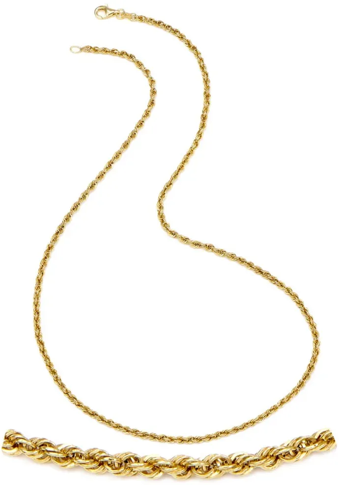 Collierkettchen FIRETTI "Schmuck Geschenk Gold 375 Halsschmuck Halskette Goldkette Kordelkette" Gr. 50, gold (gelbgoldfarben), Halsketten, Damen, 50, Gelbgold 375-Gold, B: 2,1mm, Gelbgold 375, Gold, Made in Germany, B:2,1mm