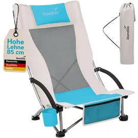 Skandika Campingstuhl Beach Beige/Türkis