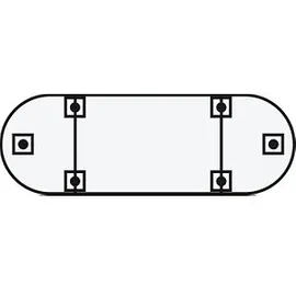 Hammerbacher Tischplatte KP16 eiche rechteckig 160,0 x 80,0 x 2,5 cm