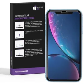 PROTECTORKING 2x UV-Liquid 9H Panzerglas für iPhone XR 3D KLAR echtes Tempered Panzerhartglas Schutzglas Displayschutz Panzerfolie Schutzfolie Screen Protector